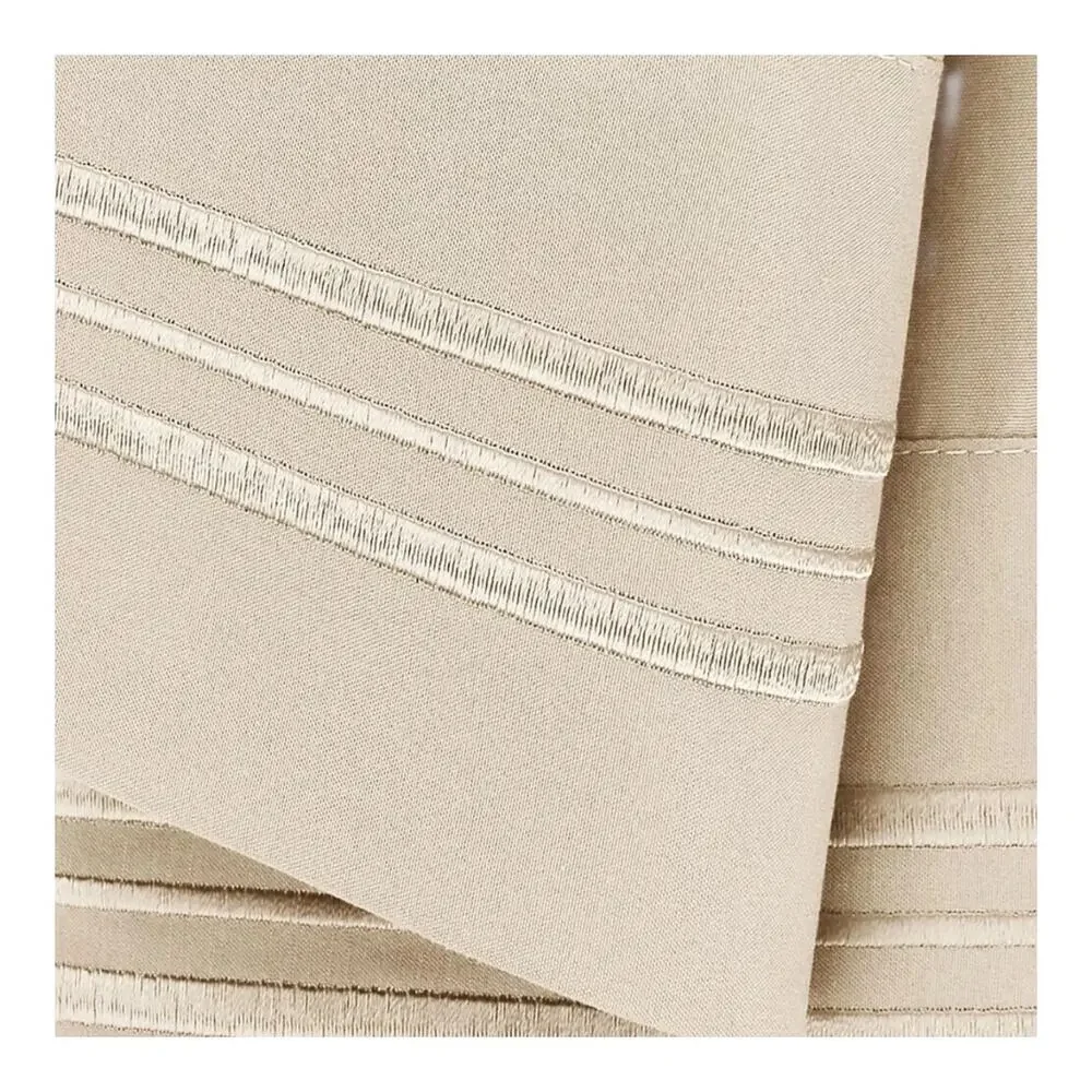 Nestl Premier 1800 Series Deep Pocket Bed 4 Piece Sheet Set Beige RV Queen